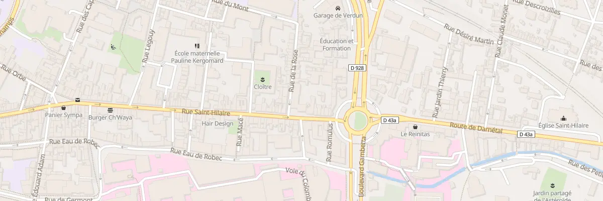 Plan du 10 Rue de la Rose à Rouen