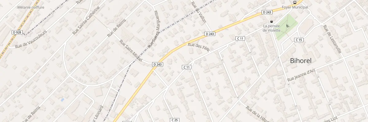Plan du 11 Rue de la Liberation à Bihorel