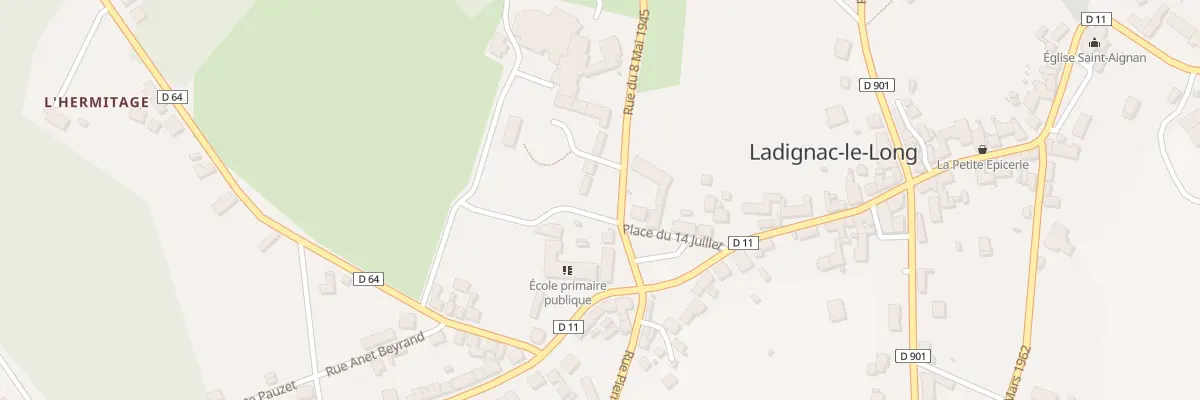 Plan du 2 Rue du Docteur Lamassiaude à Ladignac-le-Long