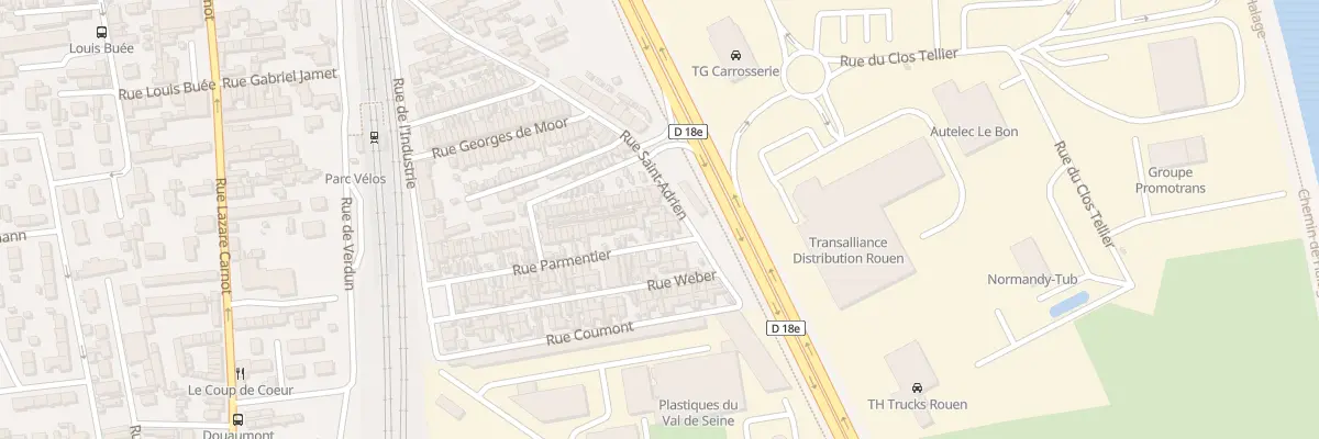 Plan du 55B Rue Parmentier à Saint-Étienne-du-Rouvray
