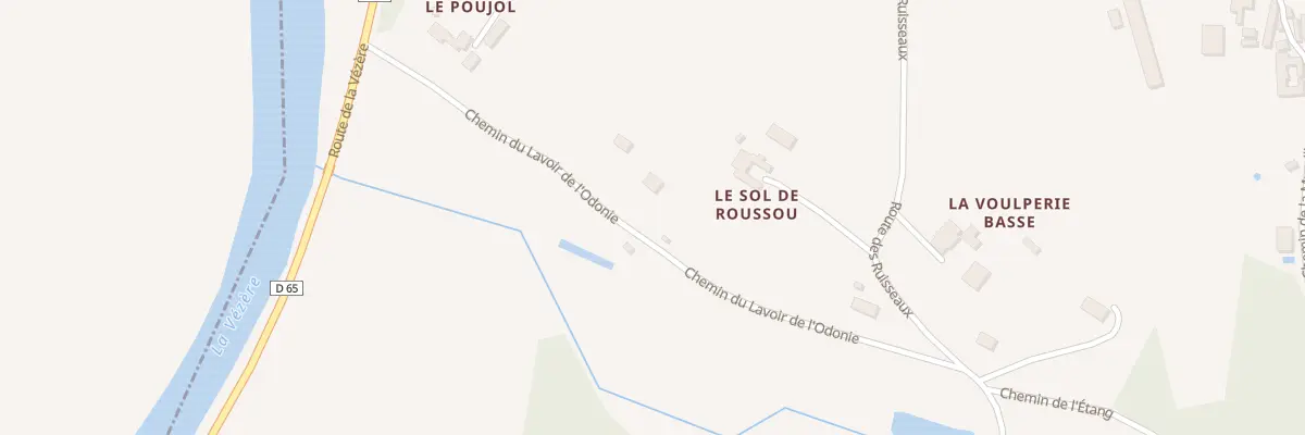 Plan du 285 Che du Lavoir de l’Odonie à Sergeac