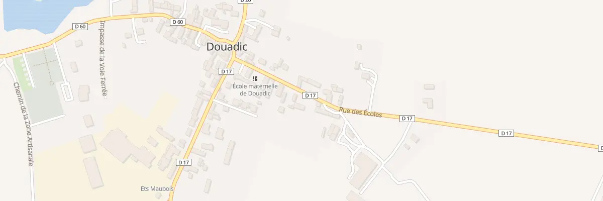 Plan du 10 Rue des Ecoles à Douadic