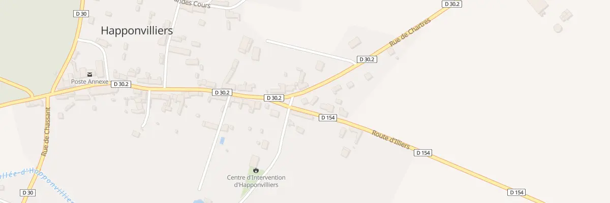 Plan du 1 Rte d’Illiers à Happonvilliers