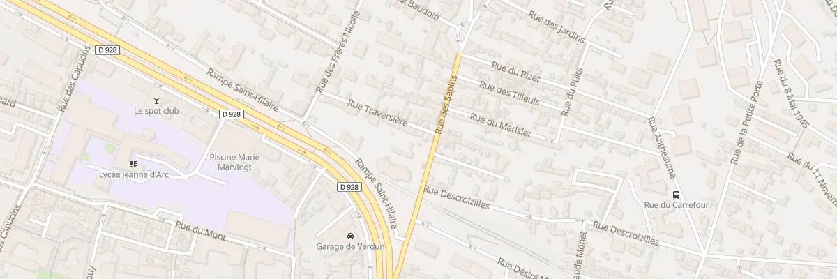Plan du 3 Rue Traversière à Rouen