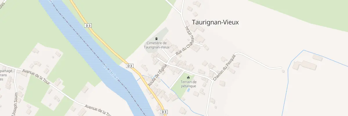 Plan du 13 Village à Taurignan-Vieux