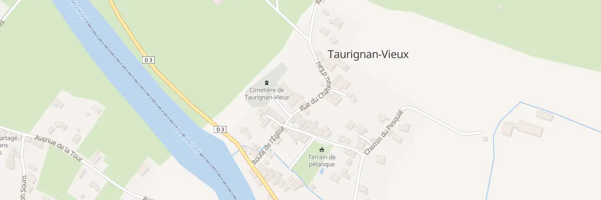 Plan du 2 Pl de l’Eglise à Taurignan-Vieux