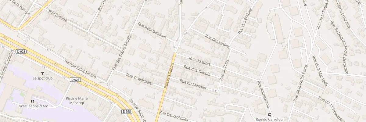 Plan du 22 Rue des Tilleuls à Rouen