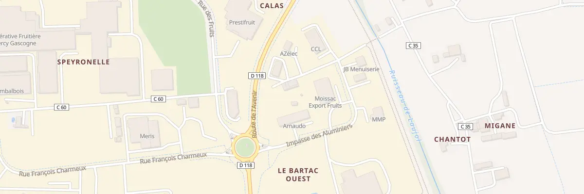 Plan du 9001 Le Bartac Ouest à Moissac