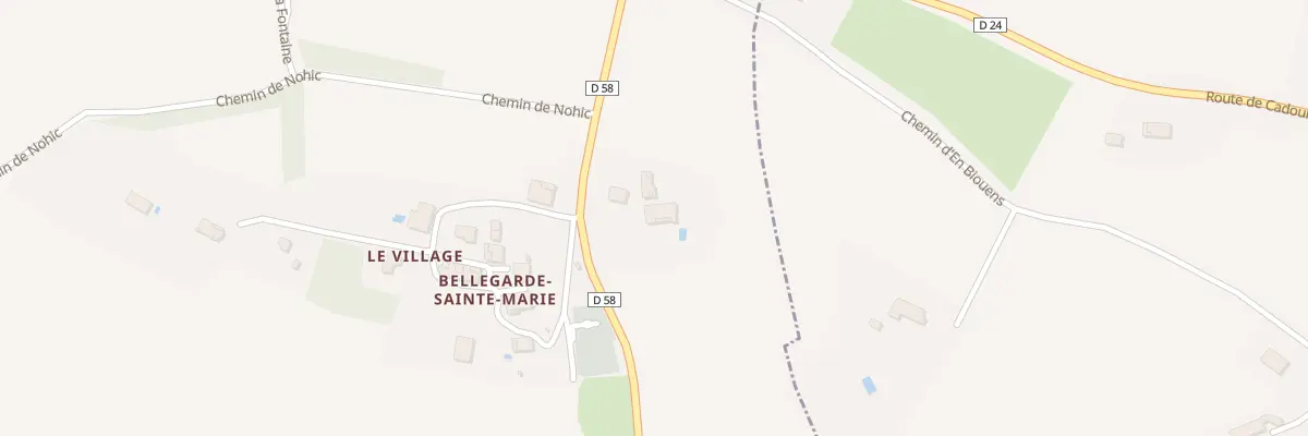Plan du 9001 Bousigues et Las Couloumer à Bellegarde-Sainte-Marie