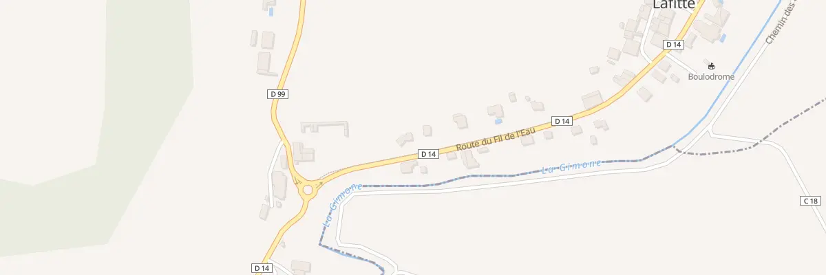 Plan du 34 Rte du Fil de l’Eau à Lafitte