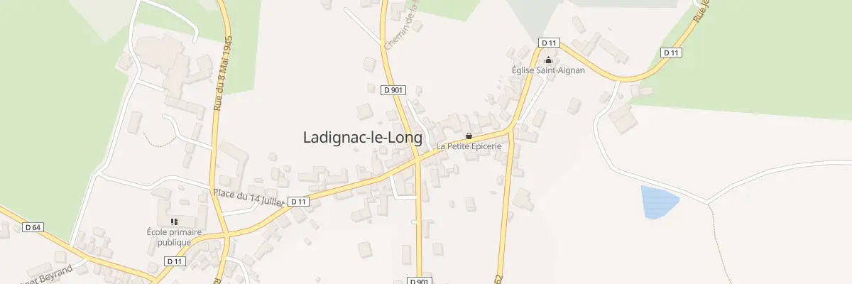 Plan du 1 Rue Jean Jaurès à Ladignac-le-Long