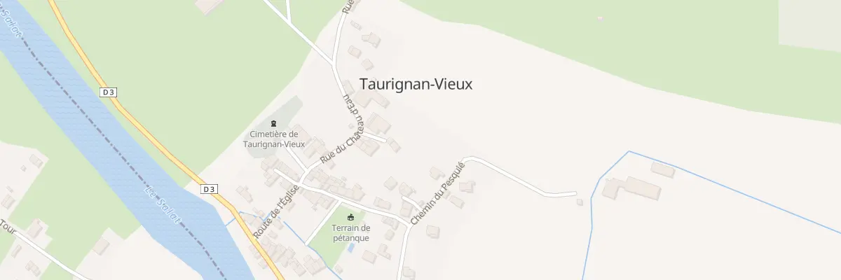 Plan du 1 Village à Taurignan-Vieux