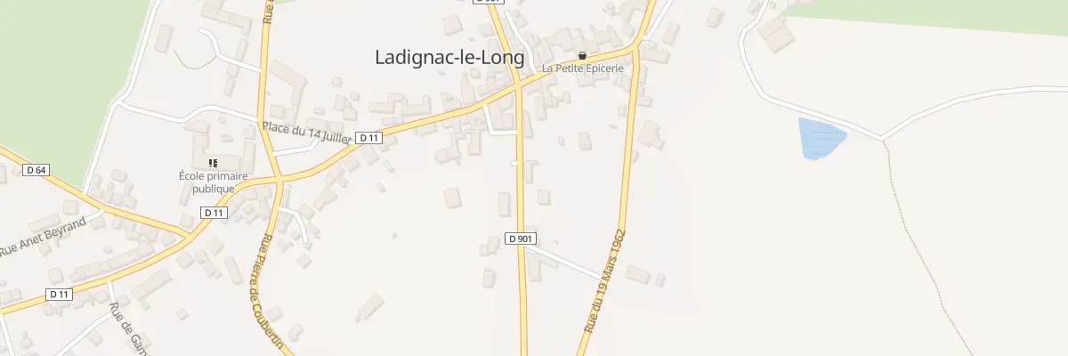 Plan du 13 Rue Pierre et Marie Curie à Ladignac-le-Long