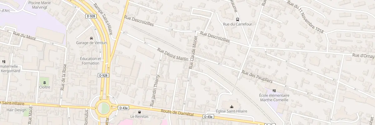 Plan du 1 Rue Désiré Martin à Rouen