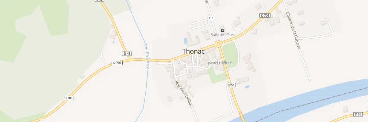 Plan du 1 Pl de la République à Thonac