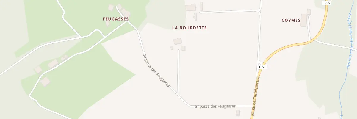 Plan du 5216 La Bourdette à Saint-Sardos
