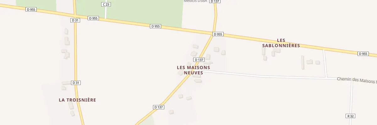 Plan du 5 Les Maisons Neuves à Dampierre-sous-Brou