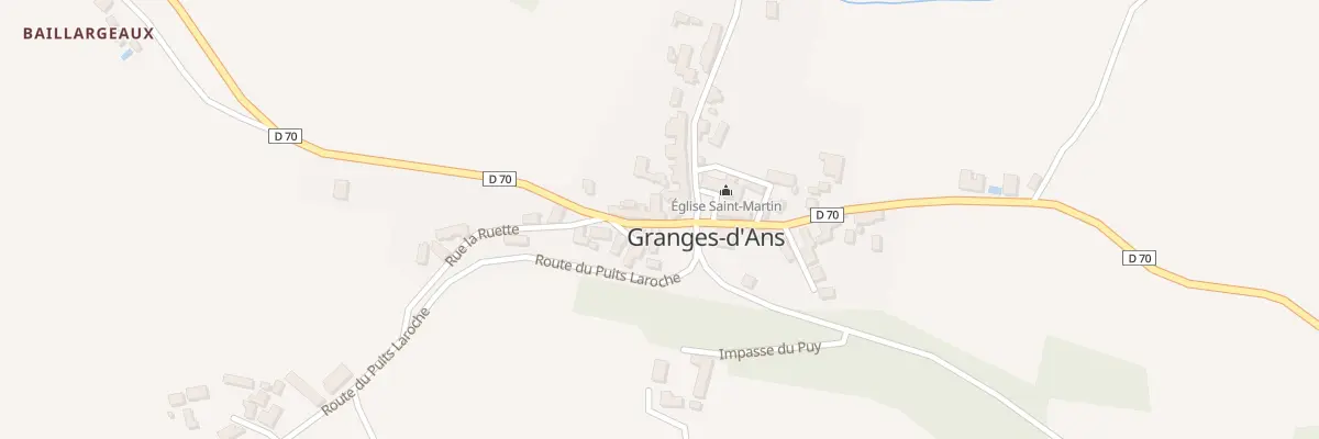 Plan du Bourg à Granges-d’Ans