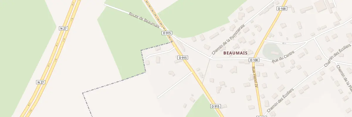 Plan du 9004 Rte de Paris A Dieppe à Aubermesnil-Beaumais