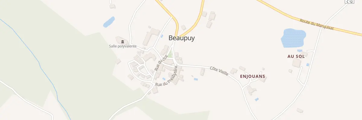 Plan du 1 Côte Vieille à Beaupuy