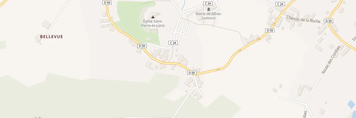Plan du 2 Pas du Chene de la Liberte à Rilhac-Lastours
