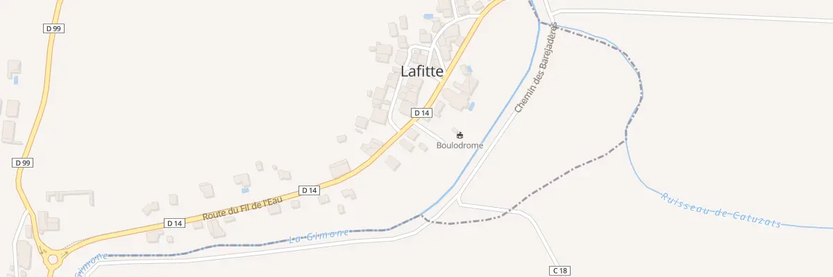 Plan du 13 Rte du Fil de l’Eau à Lafitte