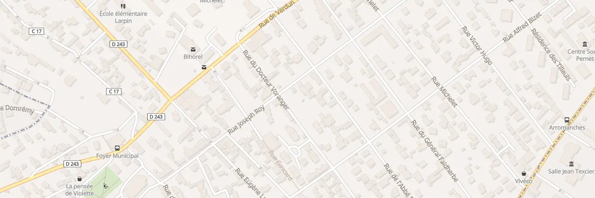 Plan du 7 Rue du Docteur Voranger à Bihorel