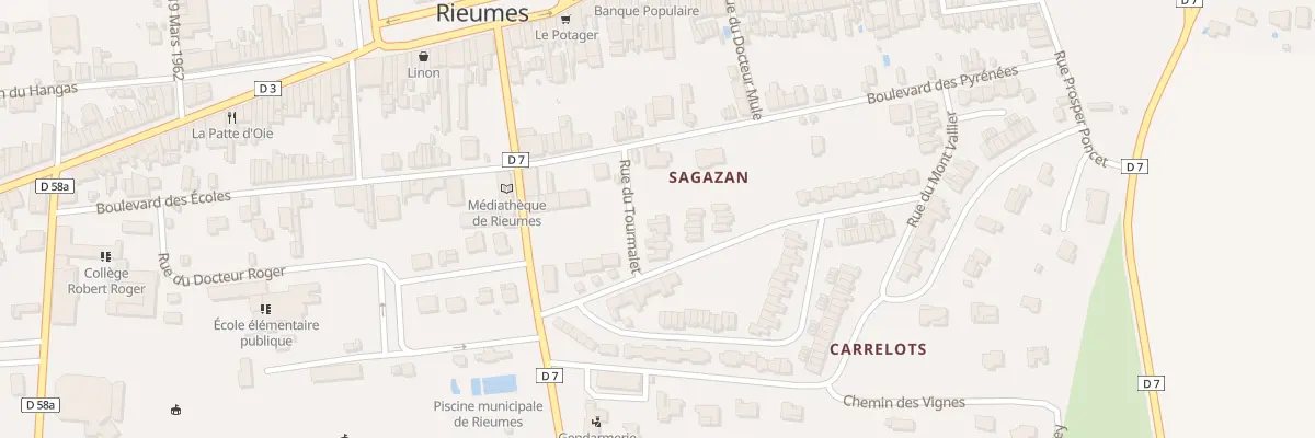 Plan du 1 Rue Tourmalet à Rieumes
