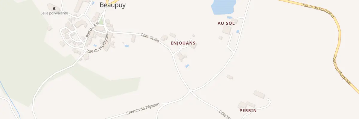 Plan du 215 Côte Vieille à Beaupuy