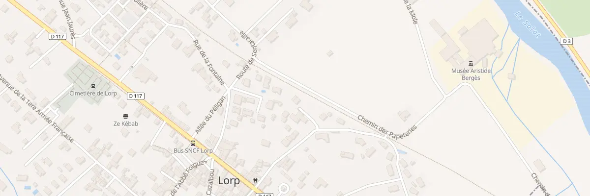 Plan du 402 Prat de Las Crabos à Lorp-Sentaraille
