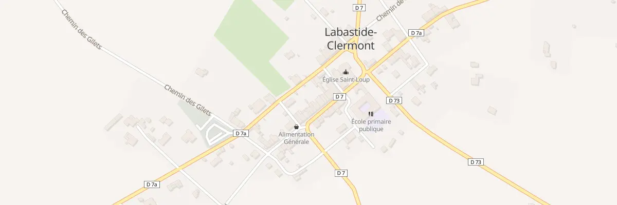 Plan du 74 Le Village à Labastide-Clermont