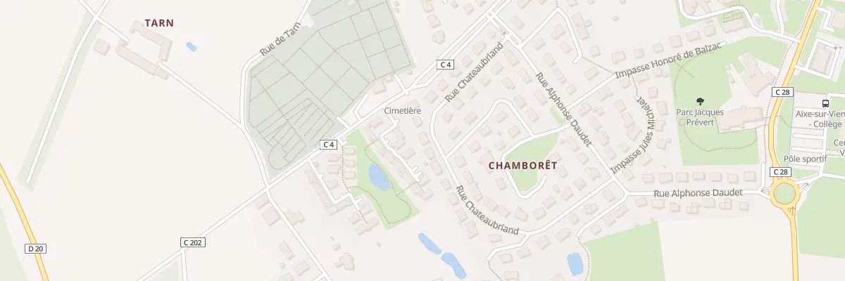 Plan du 16 Rue Chateaubriand à Aixe-sur-Vienne