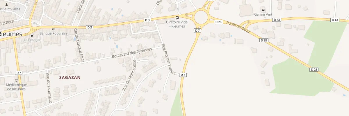 Plan du 7 Rue Prosper Poncet à Rieumes