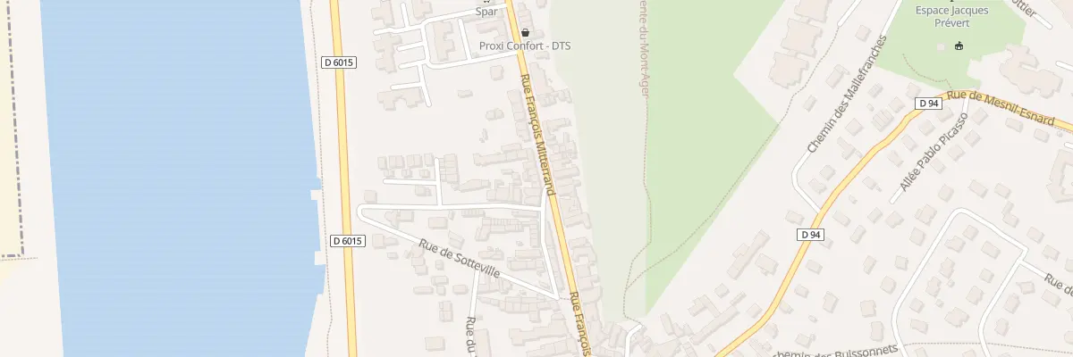 Plan du 75 Rue François Mitterrand à Amfreville-la-Mi-Voie