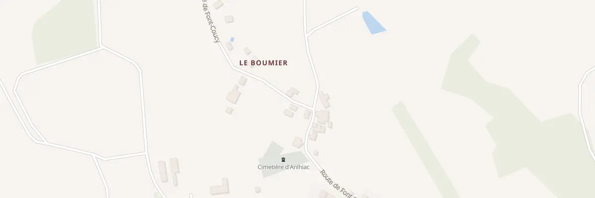 Plan du 406 Rte de Font-Coucy à Anlhiac