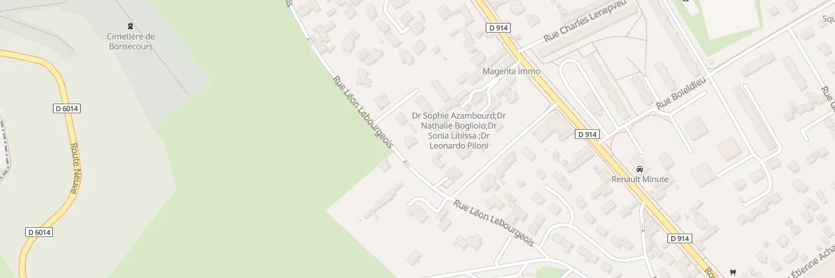 Plan du 18 Rue Leon Lebourgeois à Bonsecours