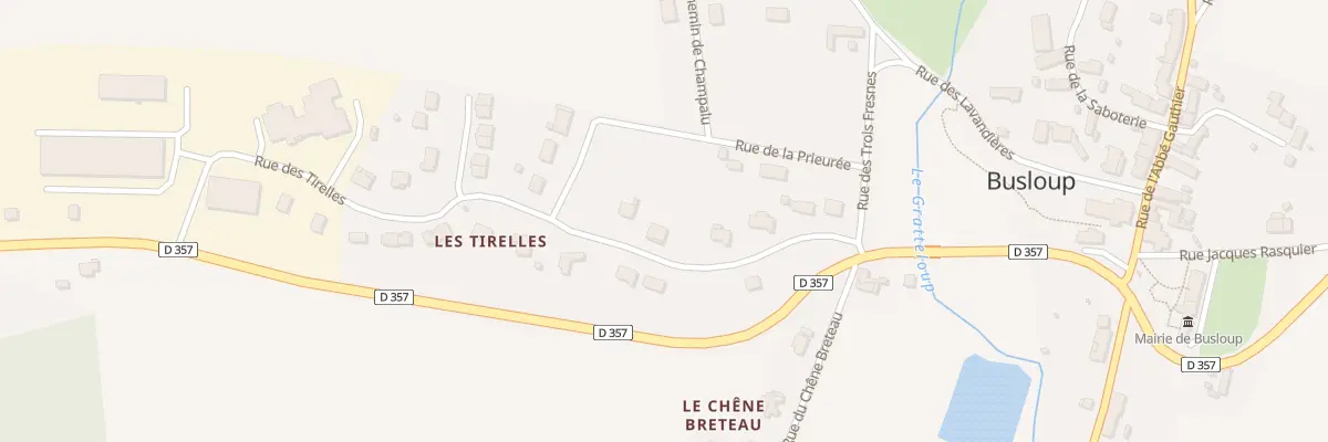 Plan du 9 Rue des Tirelles à Busloup