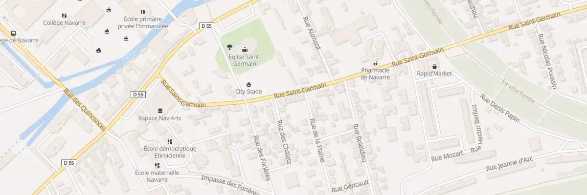 Plan du 115 Rue Saint-Germain à Évreux