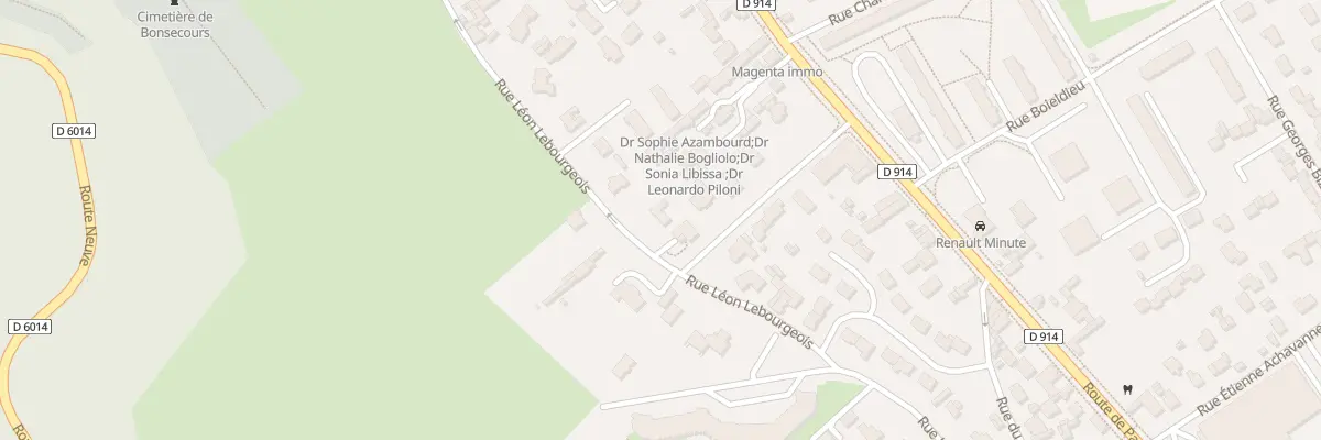 Plan du 14 Rue Leon Lebourgeois à Bonsecours