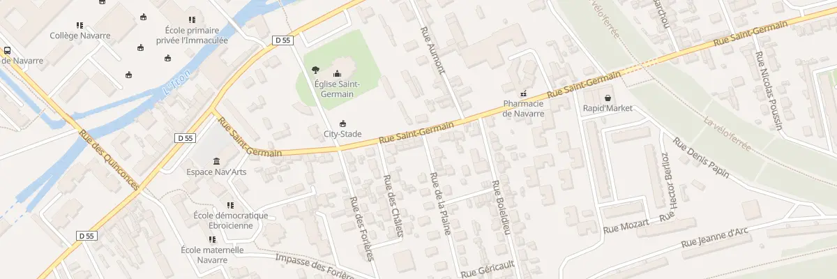 Plan du 111 Rue Saint-Germain à Évreux