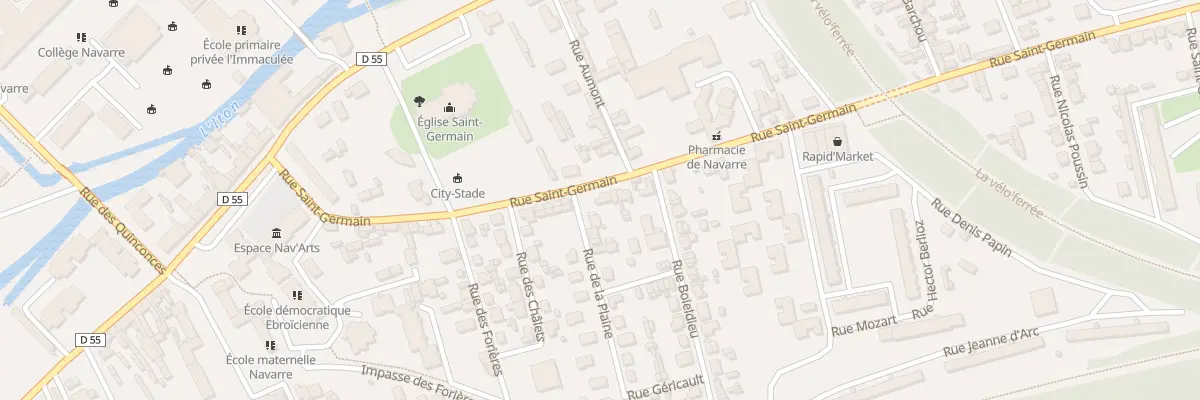 Plan du 109 Rue Saint-Germain à Évreux