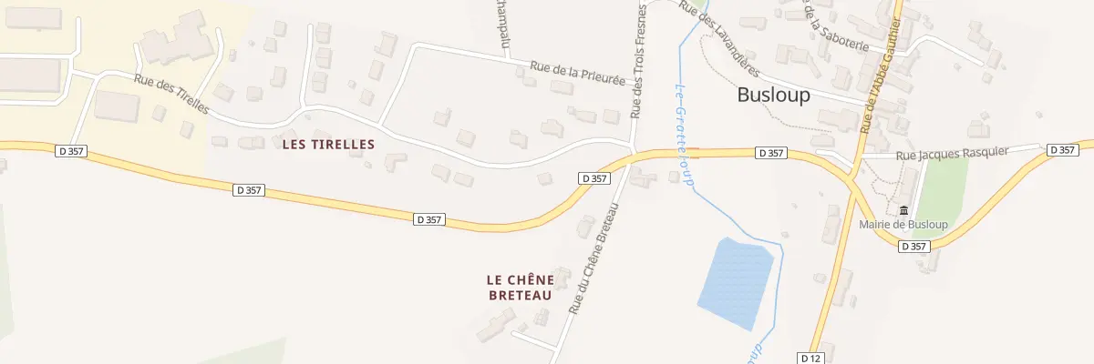 Plan du 2 Rue des Tirelles à Busloup