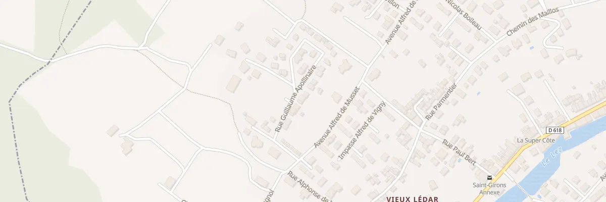 Plan du 10 Rue Guillaume Apollinaire à Saint-Girons