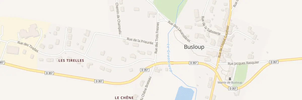 Plan du 1 Rue des Tirelles à Busloup