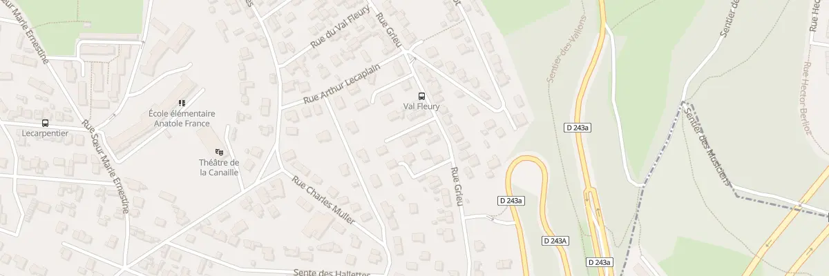 Plan du 73T Rue Grieu à Rouen