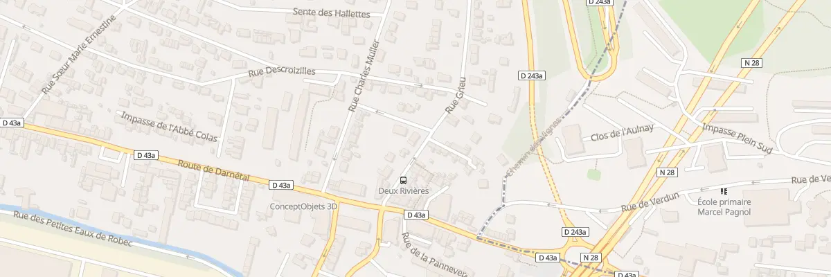 Plan du 9 Rue Grieu à Rouen
