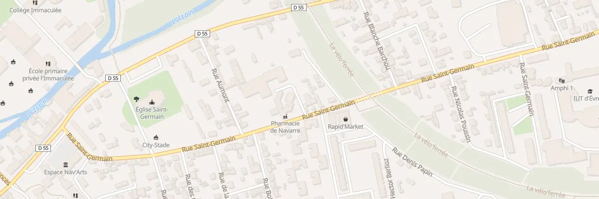 Plan du 102 Rue Saint-Germain à Évreux