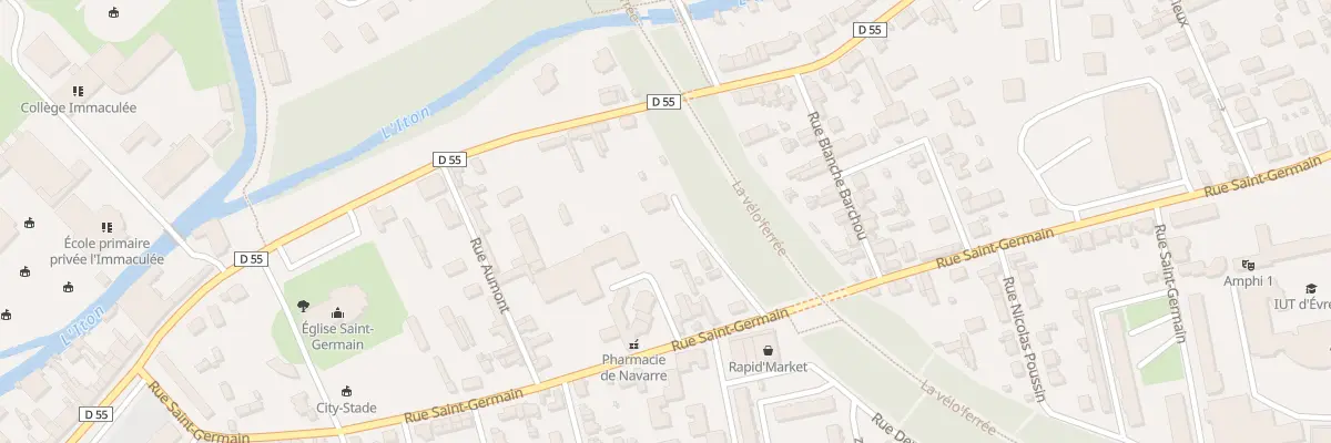 Plan du 84 Rue Saint-Germain à Évreux
