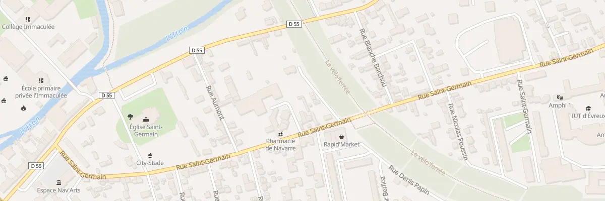 Plan du 90 Rue Saint-Germain à Évreux