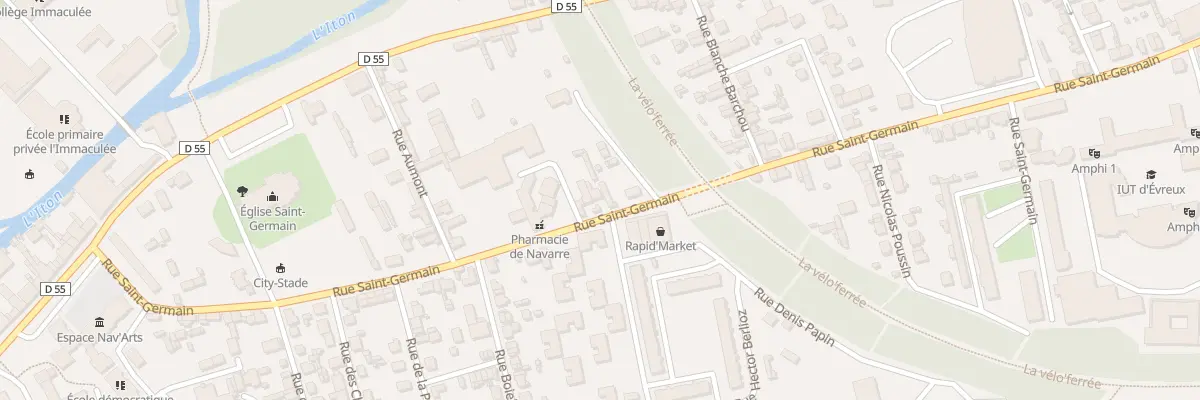 Plan du 92 Rue Saint-Germain à Évreux